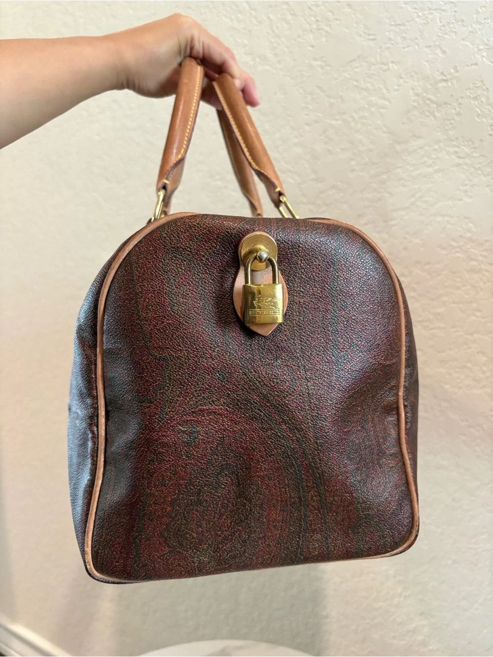 Etro Milano Paisley Duffle
Brown Leather Travel
Weekender Bag - Picture 5 of 16